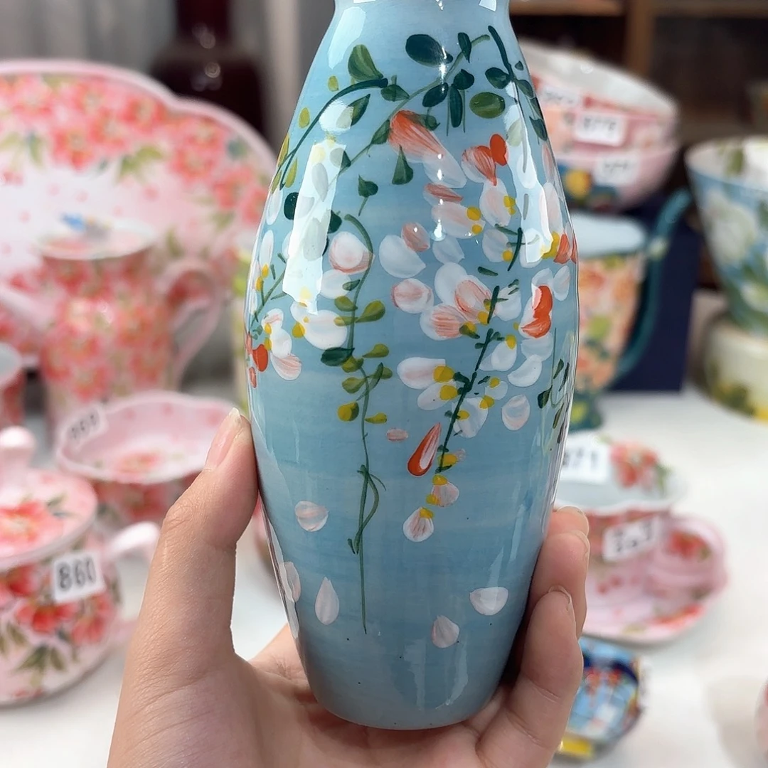 景德镇手绘高温釉下彩陶瓷茶具