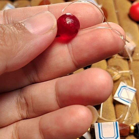 玛瑙/玉髓未镶嵌吊坠(不含链)清代琉璃，0.9✖️1.0加