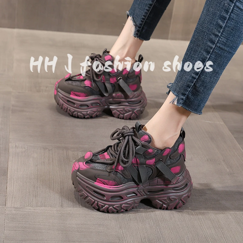 7917-76厚底内增高ins网红超火老爹鞋女2025年秋季新款运动休闲鞋