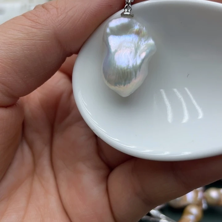 淡水珍珠吊坠(不含链)合金