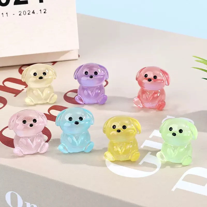 夜光小狗立体创意动物小摆件玩具手工diy