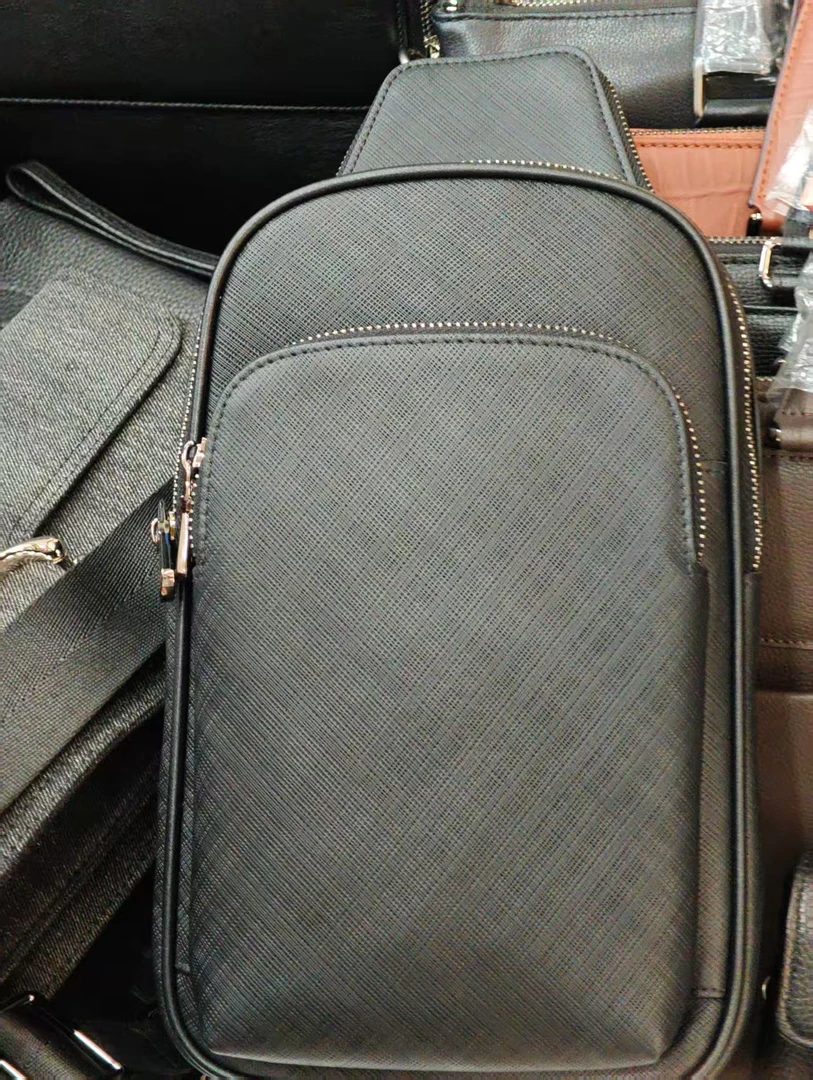 YUSHA/高档黑色简约胸包-男款-7107