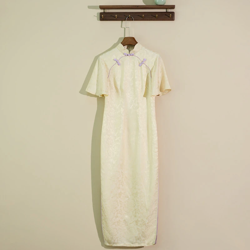 【211款飞飞袖】国风新中式时尚气质优雅飞飞袖后拉链旗袍