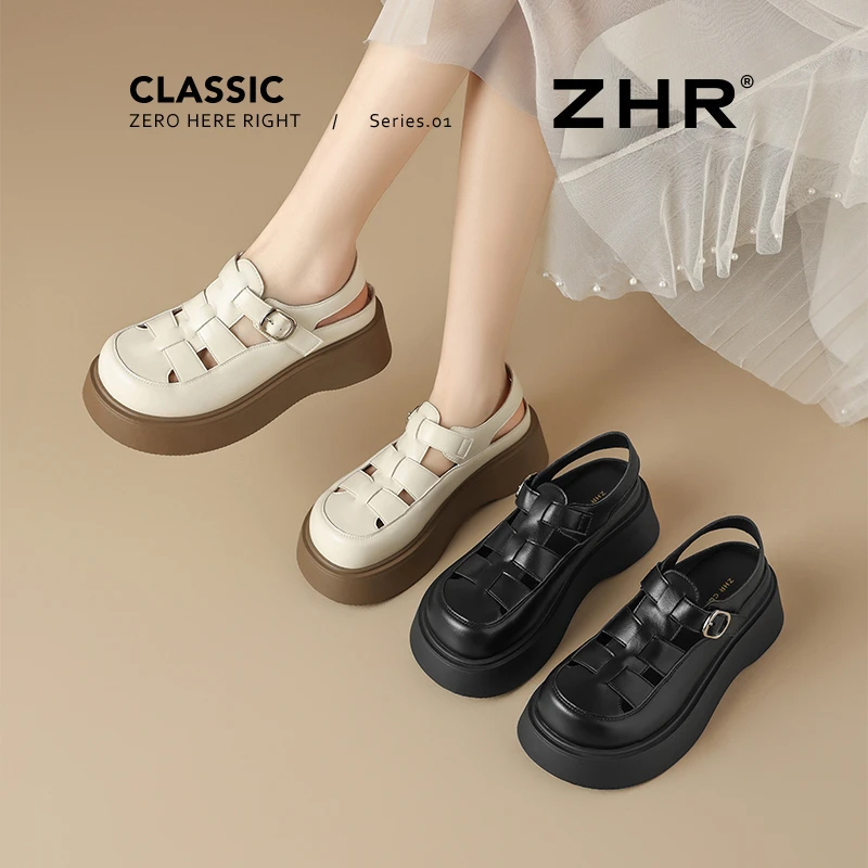 ZHR则则时装罗马凉鞋2025夏季新款时尚百搭凉鞋女夏外穿AB109/T