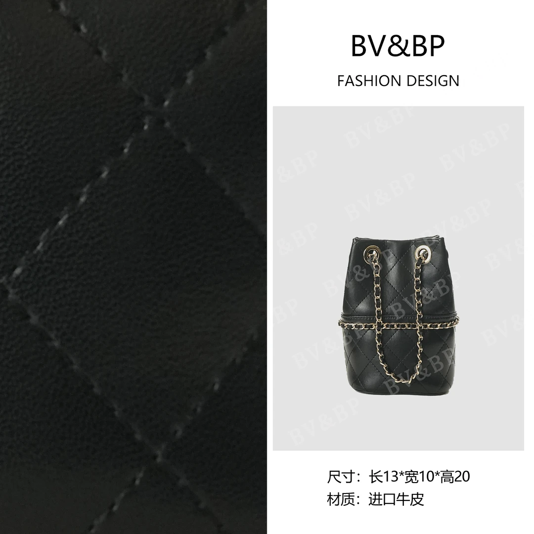BV&BP· 原创设计 真皮高定手提单肩包  BV9001-赫本黑