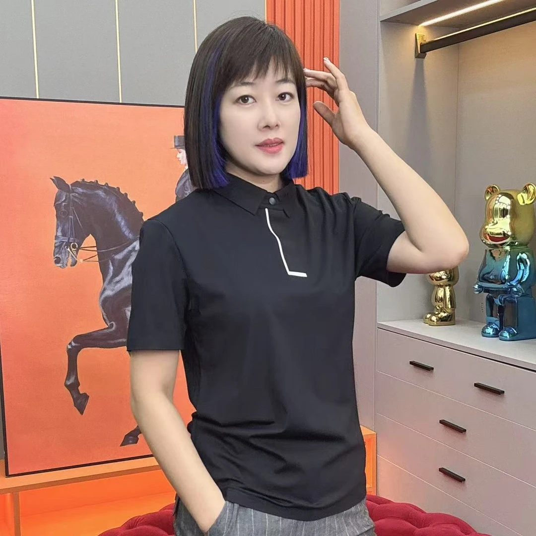 2025春夏季新款男士时尚潮流百搭休闲舒适修身翻领净版短袖 YF53