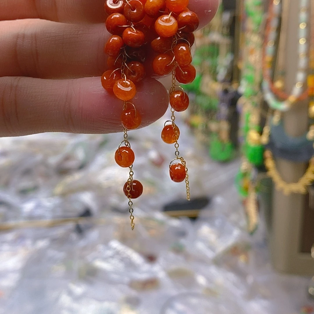 翡翠合金耳饰翡翠