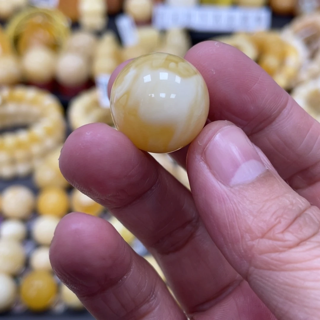 琥珀珠宝奇石未镶嵌19.5mm