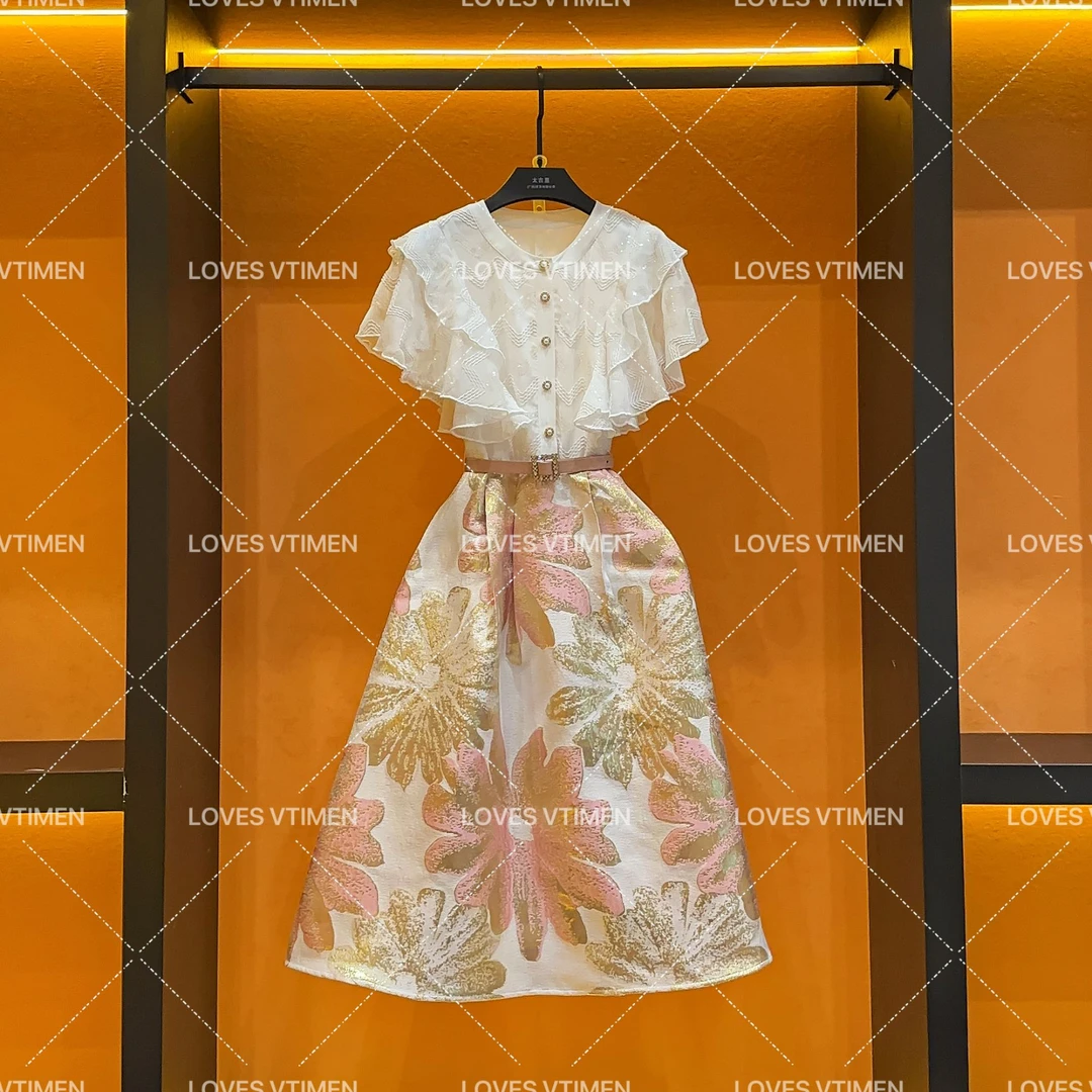 【vian专属】设计师气质国风显瘦复古收腰连衣裙LOVES-A1778