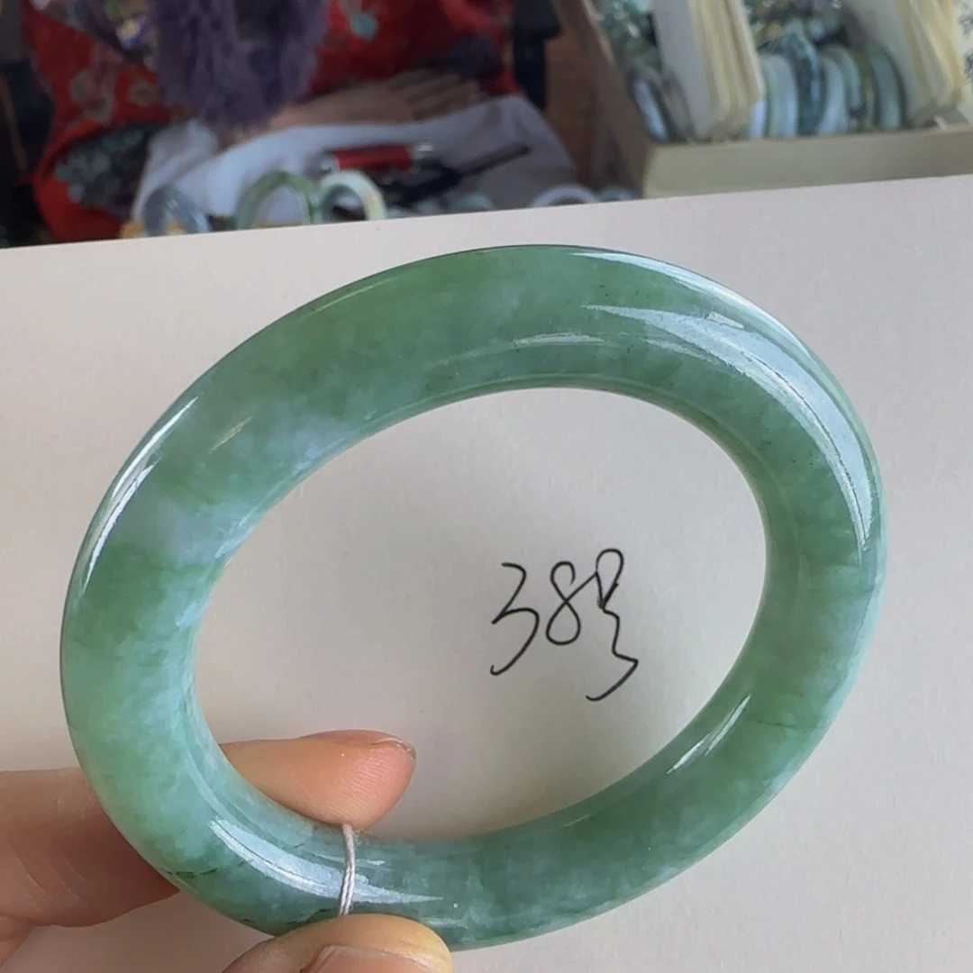 翡翠手镯未镶嵌老坑51圈木那雪花不退