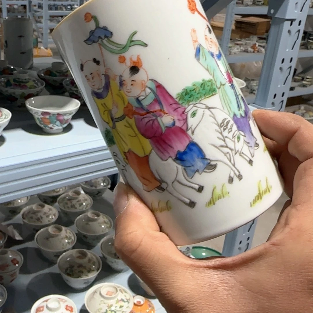 瓷片摆件手绘瓷器全部处理