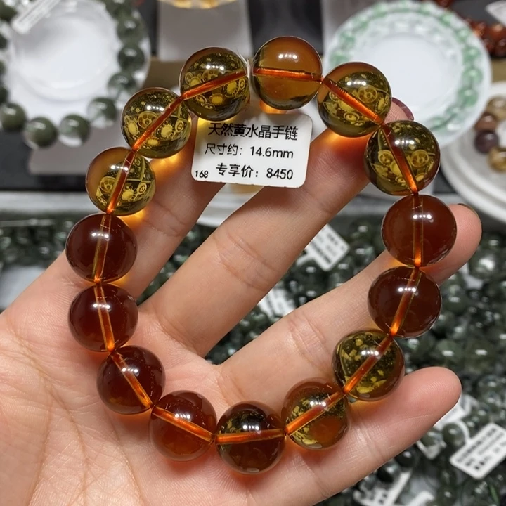 未镶嵌手链水晶黄水晶手链