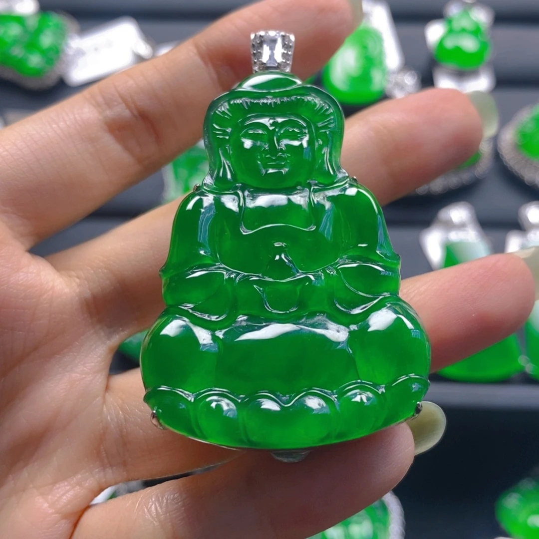 翡翠银S925镶嵌颈饰