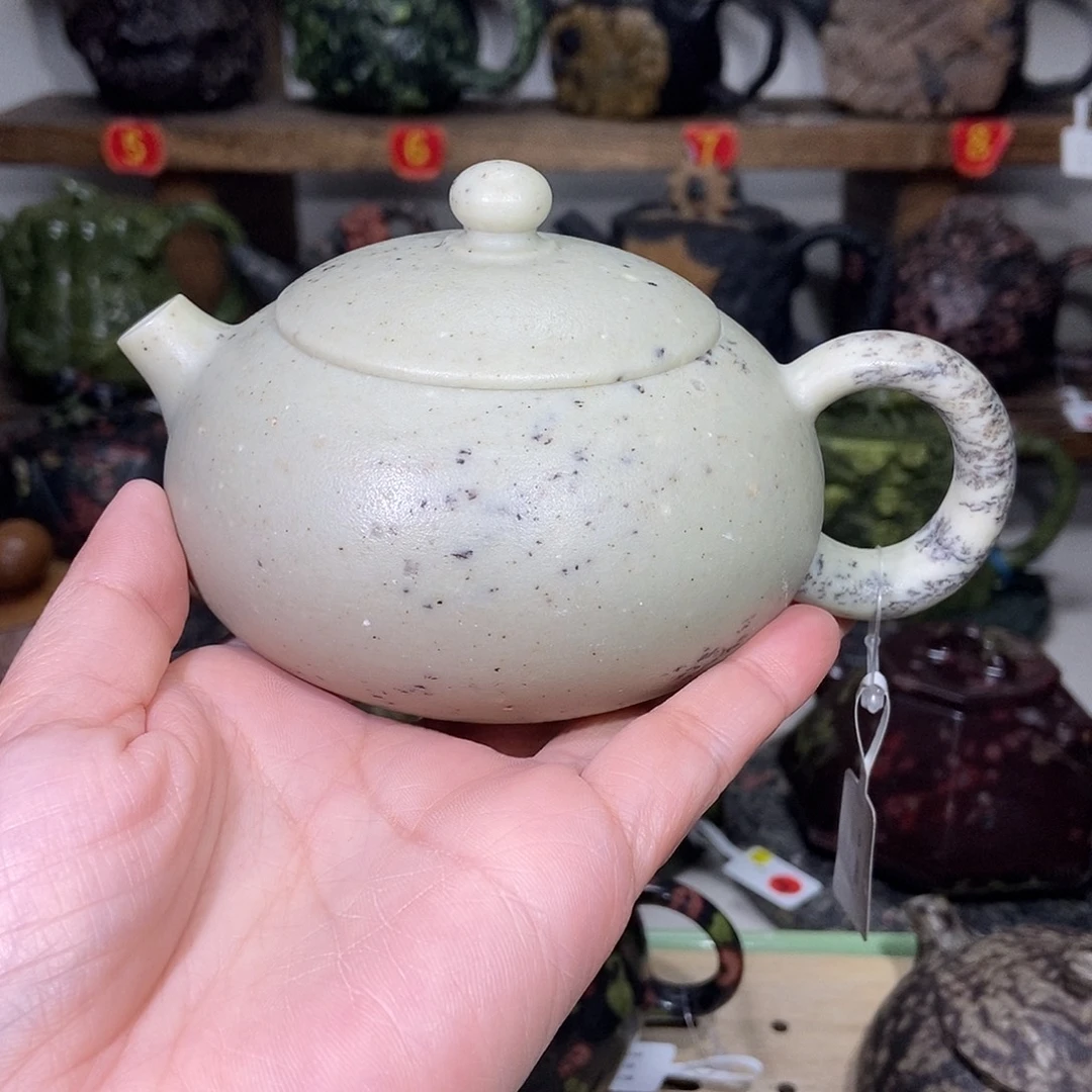 保***元石材冰碛玉西施壶