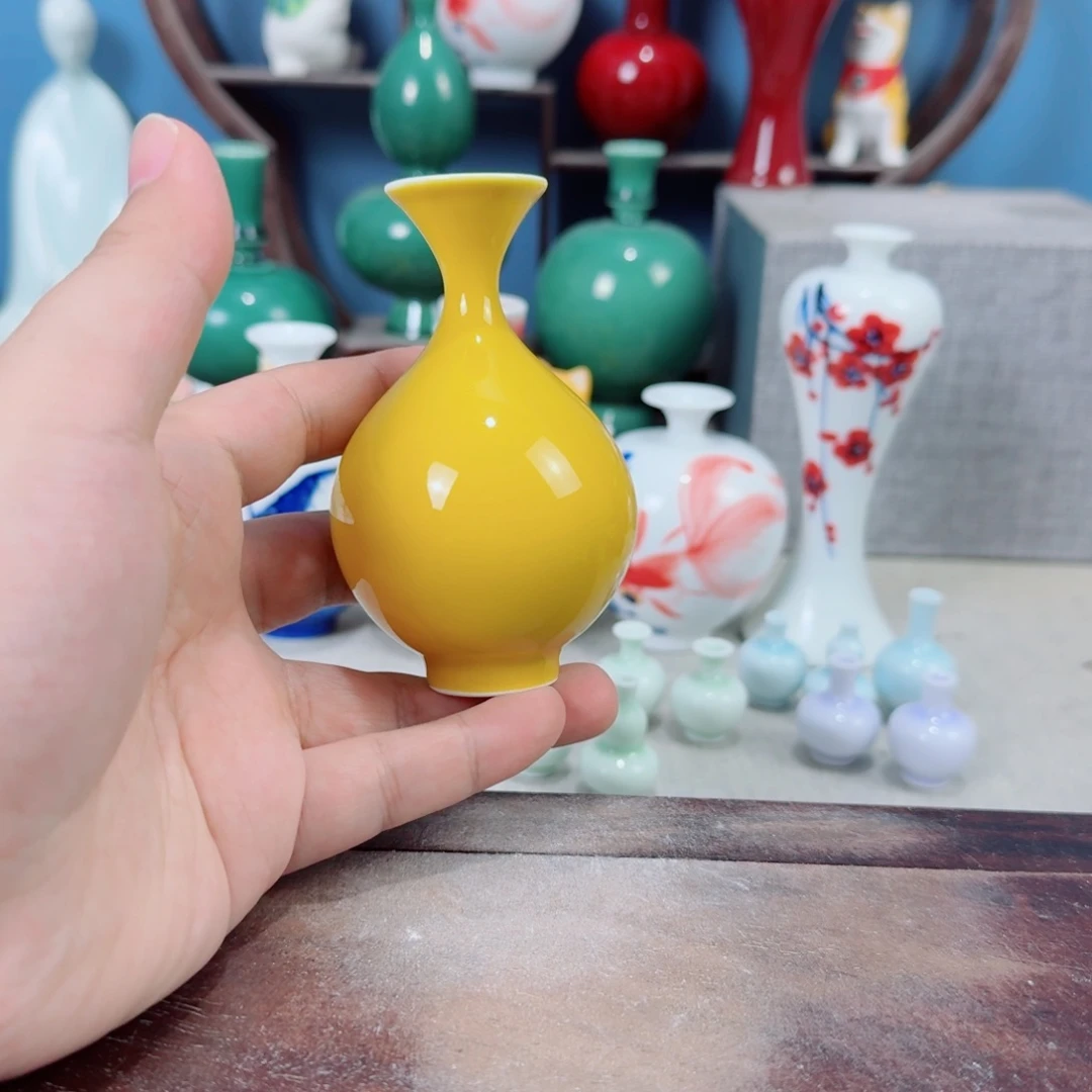 陶瓷手工小花器摆件