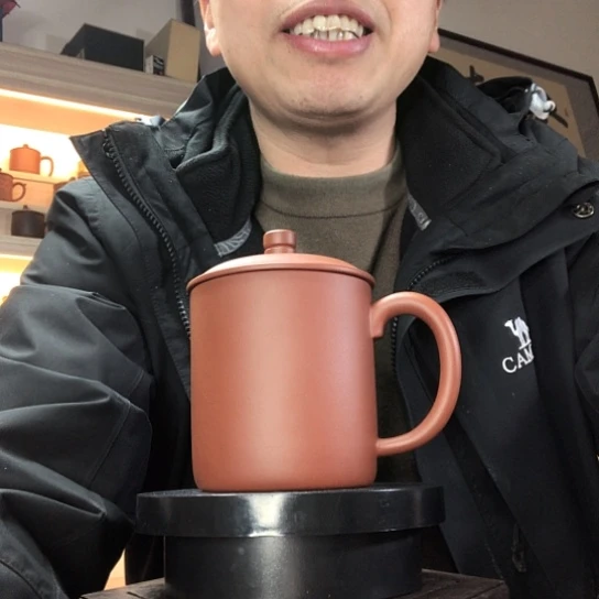 清水泥茶杯倚**海办公杯容量400