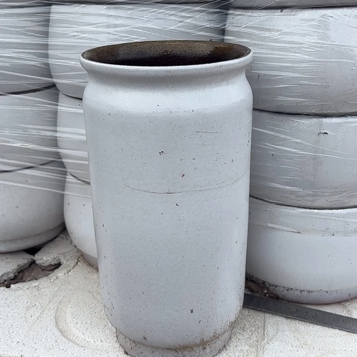 花盆紫砂口15高30一个白直筒