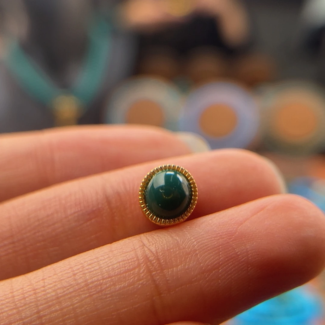 绿松石18K金镶嵌珠宝奇石