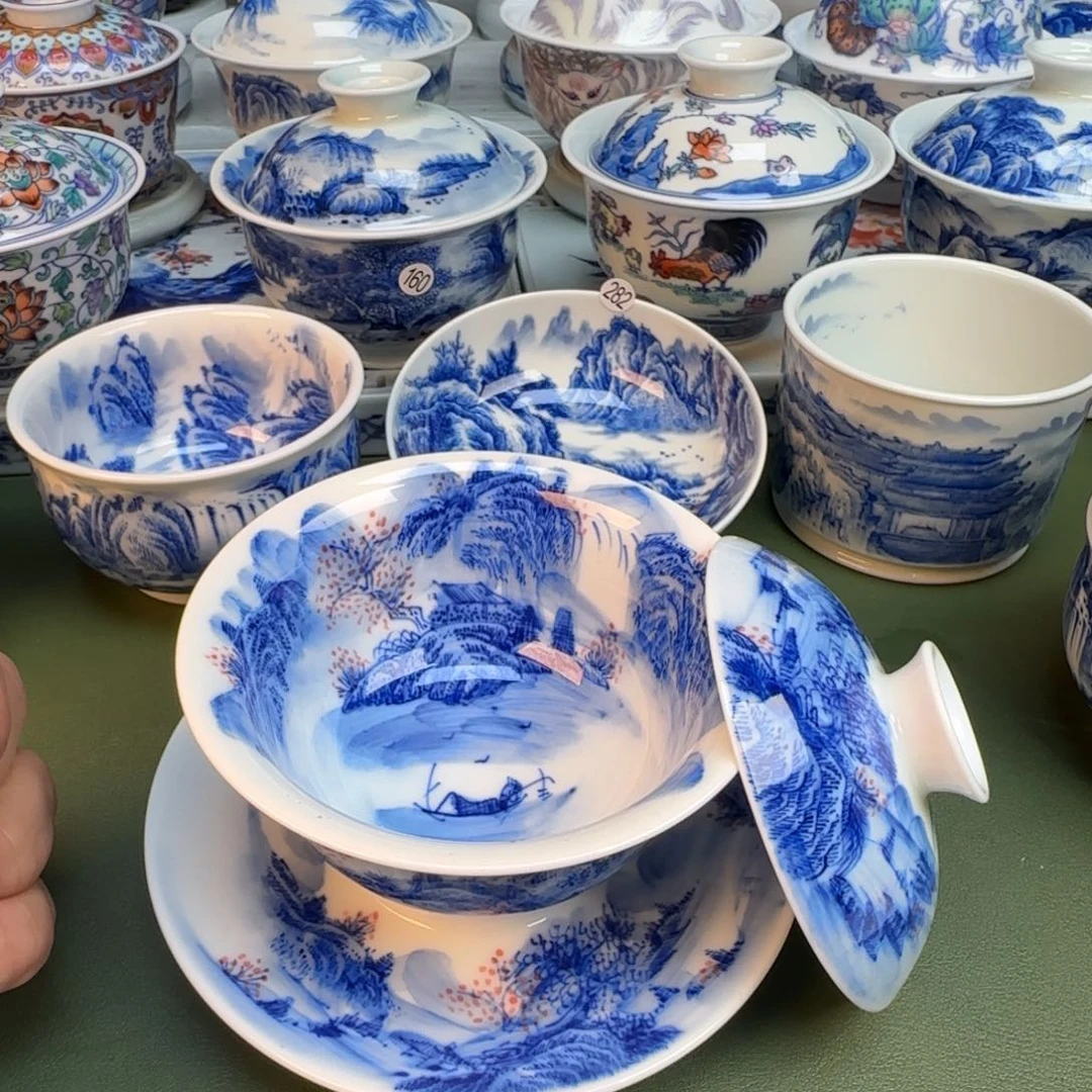 纯手工纯手绘茶具石头287