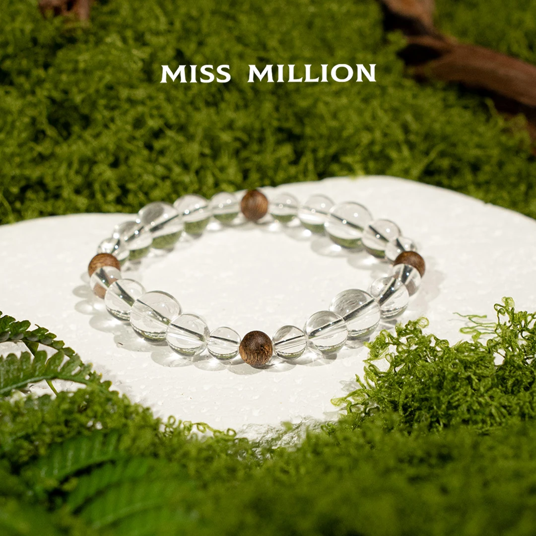 MM·净心·白水晶&沉香手串·6mm-10mm（多样性）