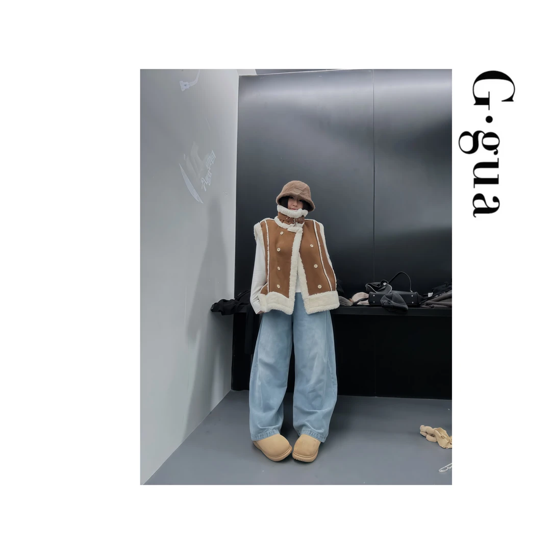 【张_Ggua】大码秋冬季新款显瘦软糯无袖马甲