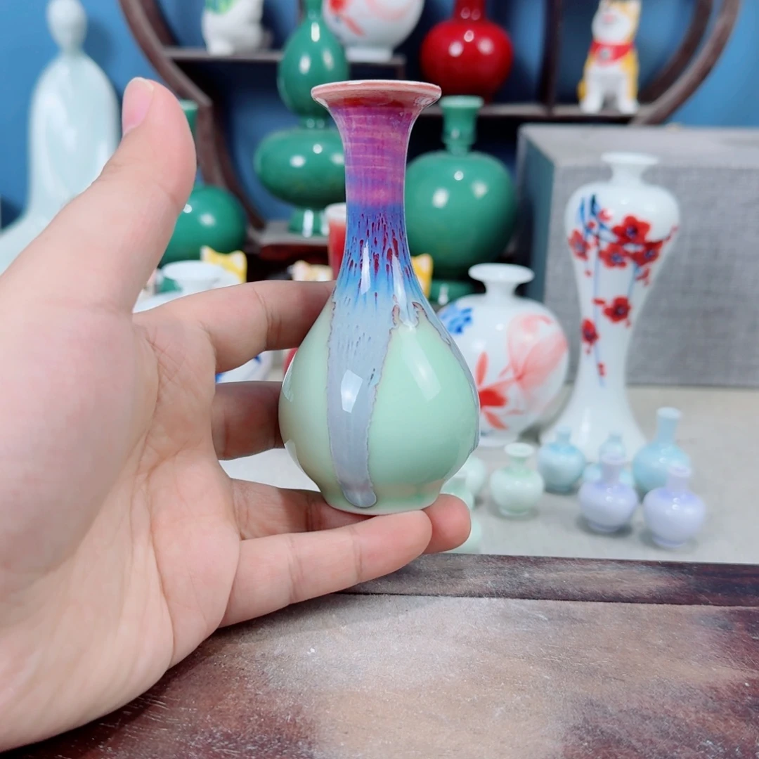 陶瓷手工小花器摆件