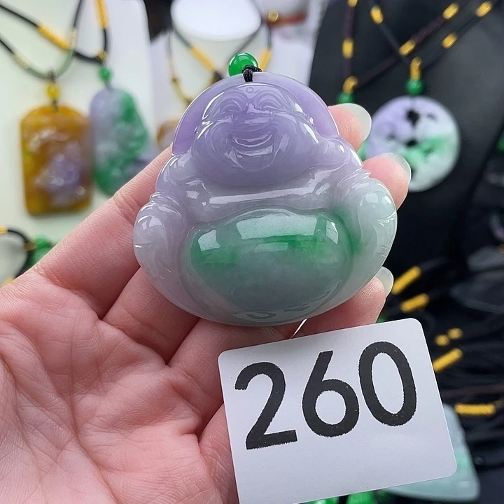 翡翠未镶嵌吊坠(赠链)