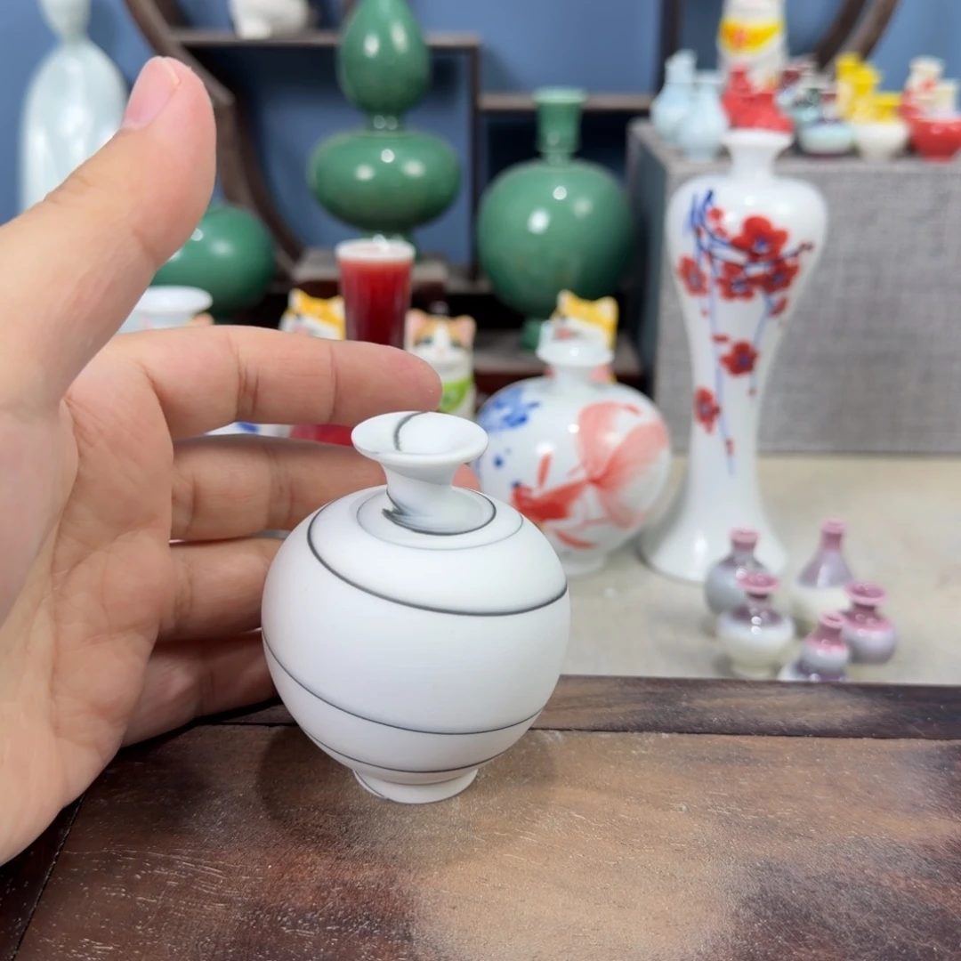 陶瓷手工小花器摆件