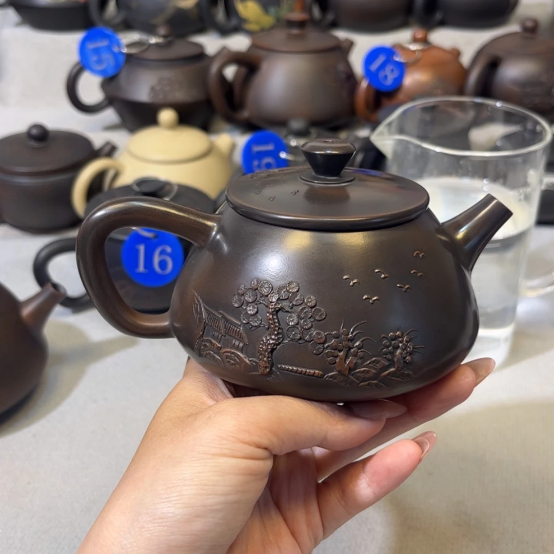 【闪购商品】A****y红泥 堆雕山水 容量 260c c
