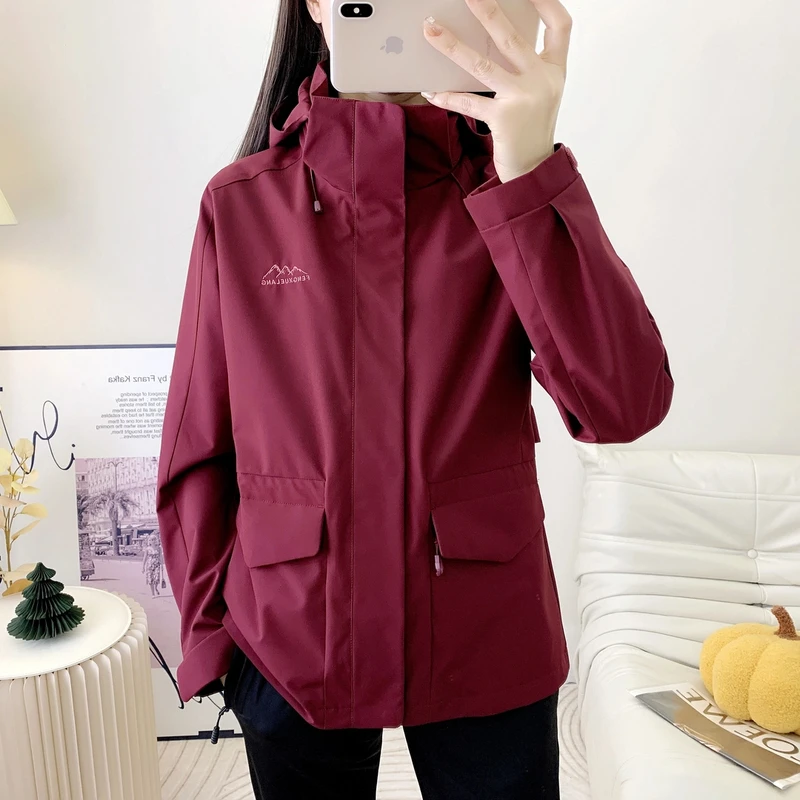 风雪狼2025春季新品冲锋衣女户外休闲外套旅行登山服防风开衫上衣