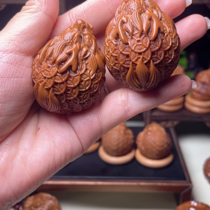 吊坠橄榄核金币龙龟手球3.5