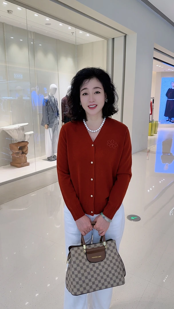 早秋新款长袖开衫毛针织衫百搭常规针织衫薄款时尚气质高级2516