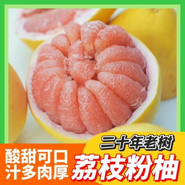 荔枝粉柚重庆秀山老树柚酸甜可口汁多肉厚
