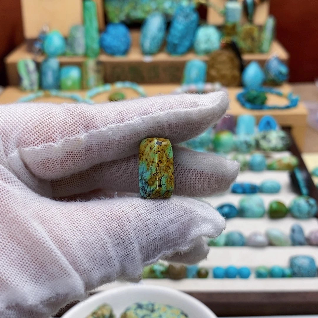 定制绿松石未镶嵌炫彩唐八棱