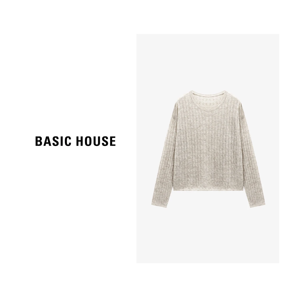 Basic House/百家好长袖时尚休闲百搭设计师羊毛衫-B0625B5JXA2