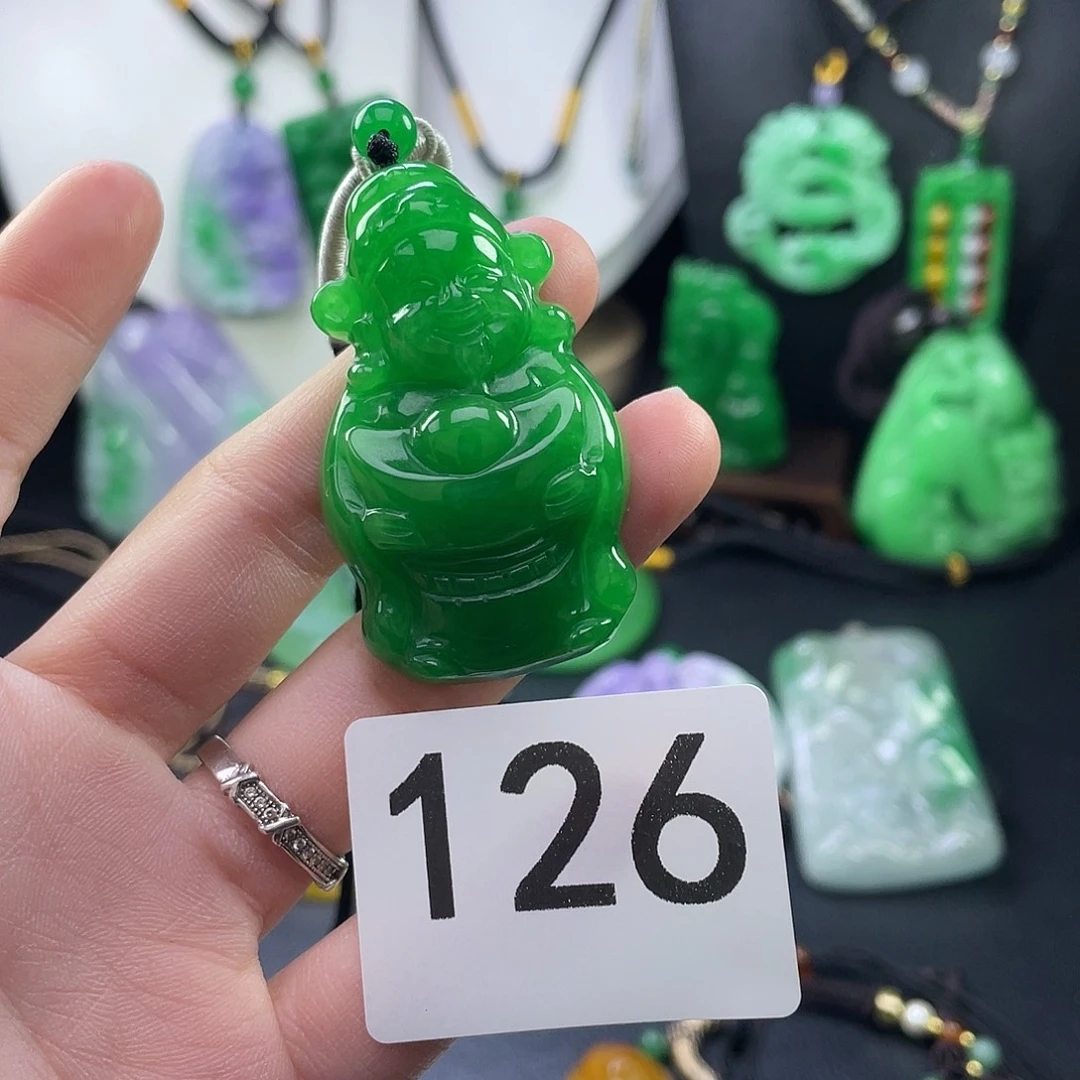 翡翠未镶嵌吊坠(赠链)