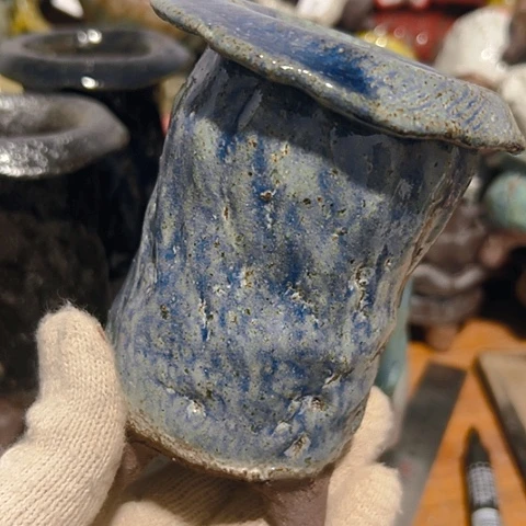 小***铺粗陶花盆手工花盆制作