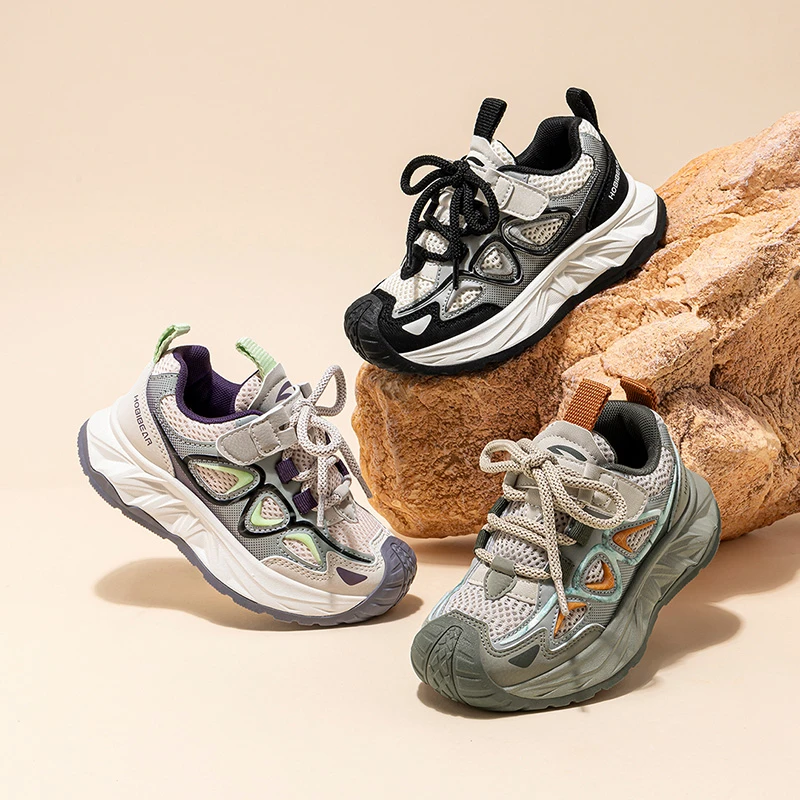 哈比熊秋季新款男女减震男运动鞋男童时尚大童透气春秋EK53151011