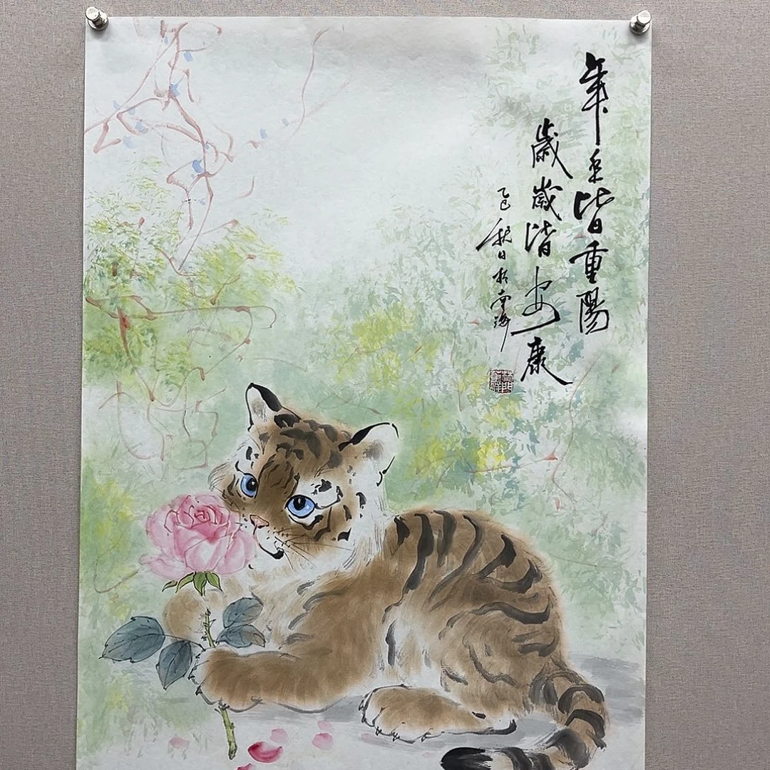 国画艺术家真人手绘