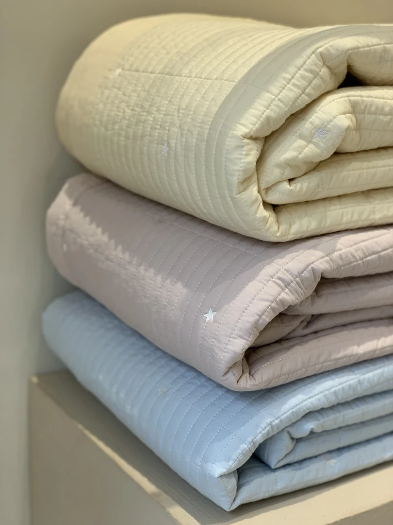 棉小星-全棉床盖三件套 高精密绗绣 双面可用