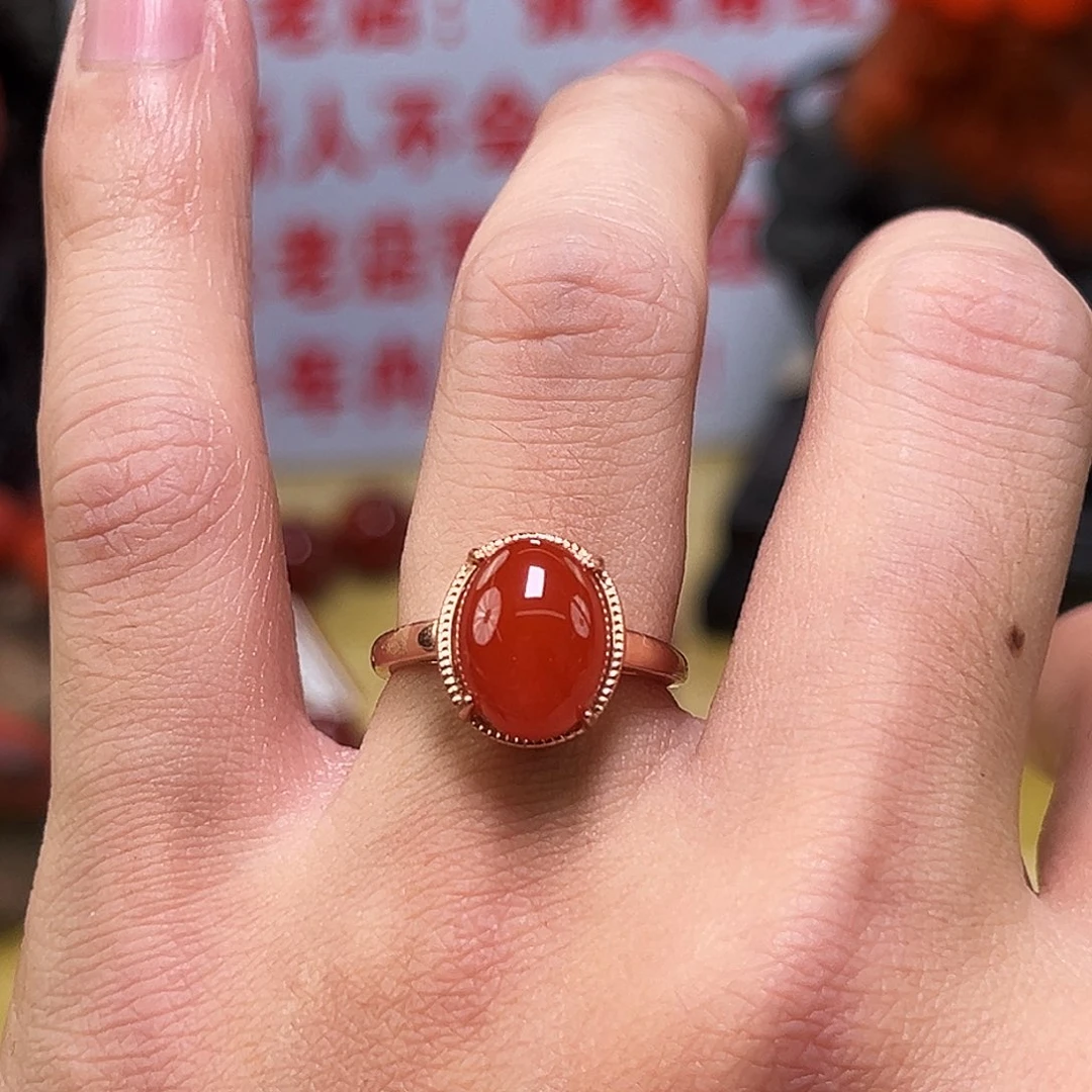 南红玛瑙未镶嵌买南红戒指