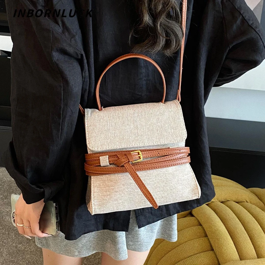 超火小众包包女2025新款时尚通勤百搭斜挎包高级感撞色手提拎包