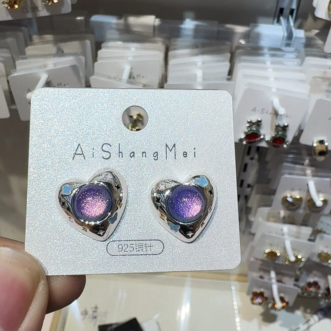 锆石合金925银梦幻爱心