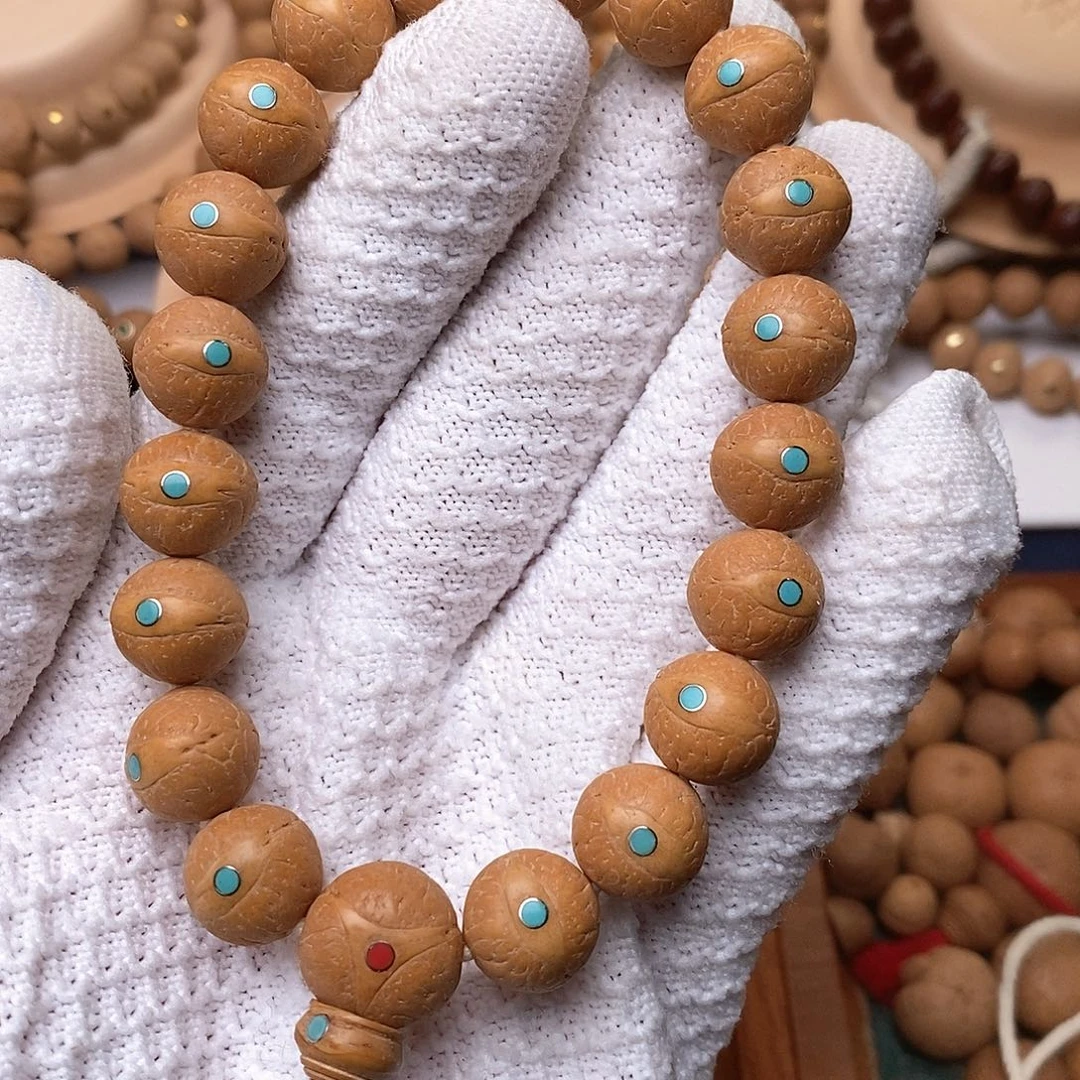 凤眼菩提手串镶嵌13.5