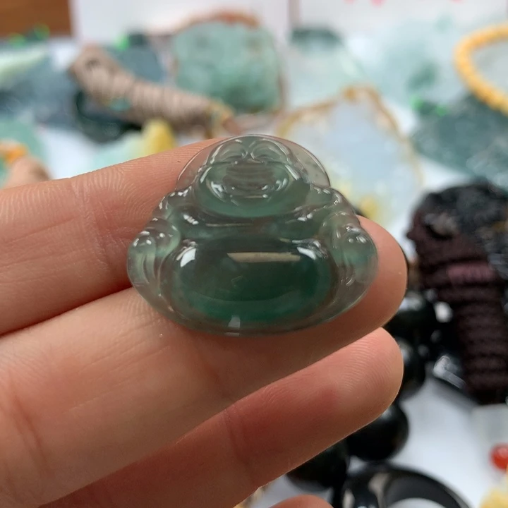 翡翠颈饰未镶嵌保真天然A货翡翠