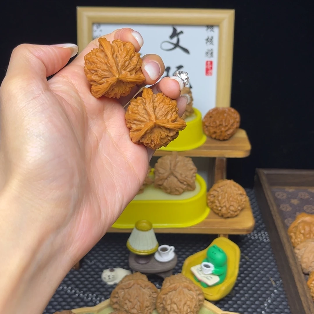 吊坠文玩核桃盘山三棱35打底