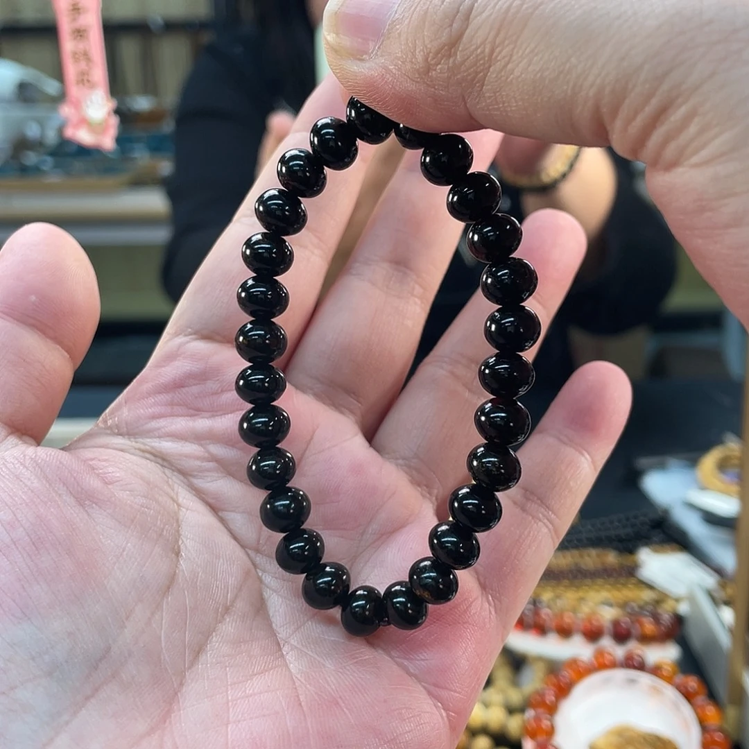 琥珀未镶嵌裸石8mm翳珀