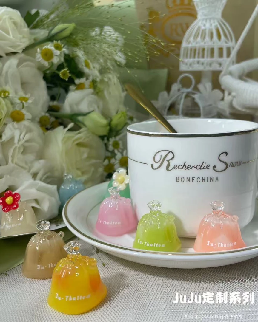 【JuJu定制-泰式果粒奶茶袋8色】仿真食玩DIY树脂饰品配件装饰冰箱