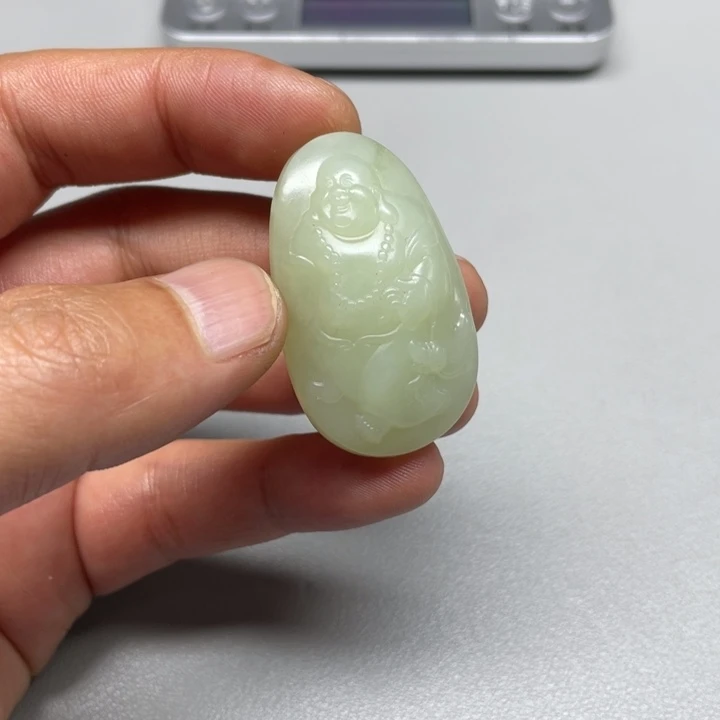 和田玉吊坠(不含链)未镶嵌张**@