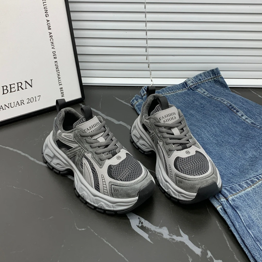 【韩小姐】欧货时尚加绒慢跑老爹鞋女2025秋冬爆款防滑轻便运动鞋